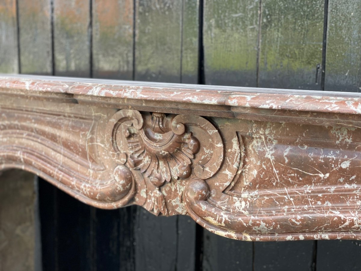 Louis XV Style Fireplace In Rance Marble Circa 1880-photo-6