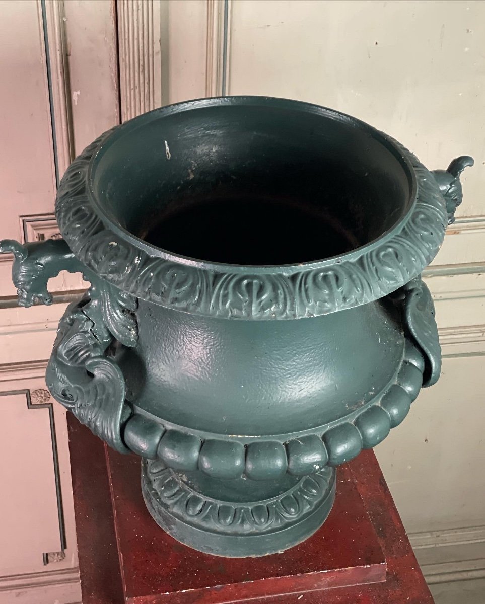 Suite Of 4 Cast Iron Basins, Corneau Foundry In Charleville-photo-2