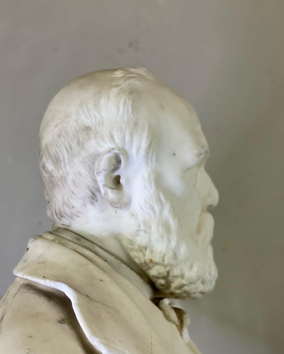 Carrara Marble Bust Signed And Dated Argenti Giosue 1886-photo-3