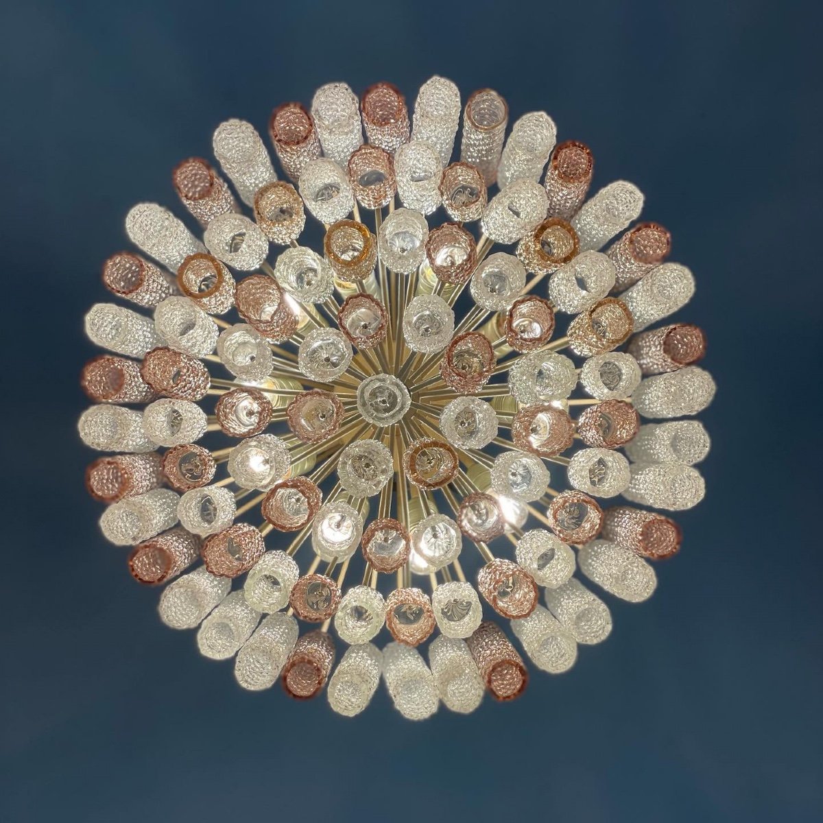 Venetian Chandelier In Pressed And Molded Murano Glass By Venini-photo-4