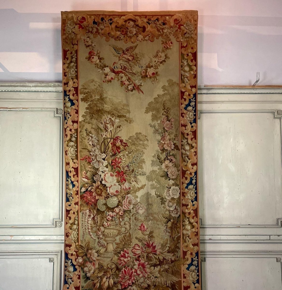 Tapisserie, Urne Fleurie, Aubusson Fin XVIIIème Siècle -photo-2