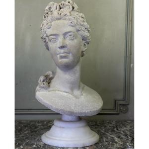 Limoneuse Stone Bust After Coysevox, Portrait Of The Duchess Of Burgundy