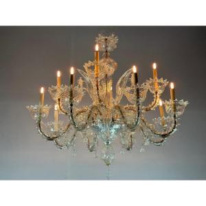 Rezzonico Venetian Chandelier In Murano Glass 12 Arms Of Light