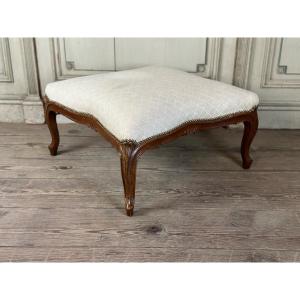 Louis XV Style Footstool In Carved Wood Circa 1880