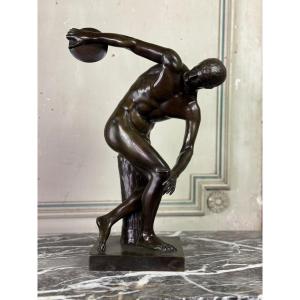 Bronze After The Antique, The Discobolus, 19th Century