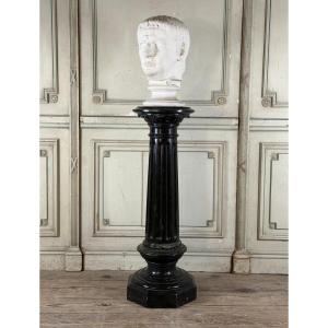 Column In Green Serpentine Marble, Circa 1880