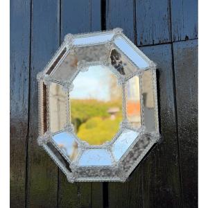 Miroir vénitien en verre de Murano, vers 1930