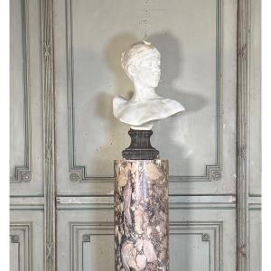 Plaster Bust Of Diana After Falguière, 20th Century 