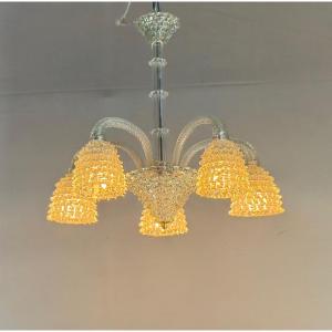 Lustre vénitien modèle Rostrato par Barovier et Toso, vers 1930