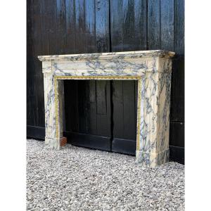 Louis XVI Style Mantel In Paonazzo Marble, Circa 1880