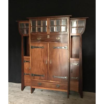 Showcase Mahogany Furniture Art-nouveau