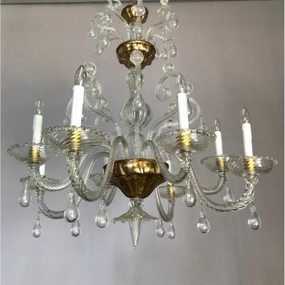 Liège Glass Chandelier, Eight Arms Of Light