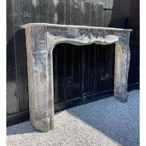 Regency Fireplace In De Waulsort Marble, 18th Century