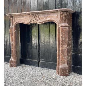 Louis XV Style Fireplace In Rance Marble Circa 1880