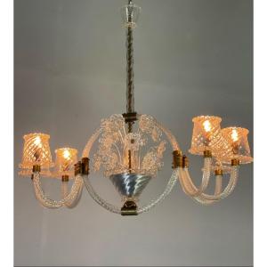 Venetian Chandelier In  Murano Glass, Barovier, Circa 1940