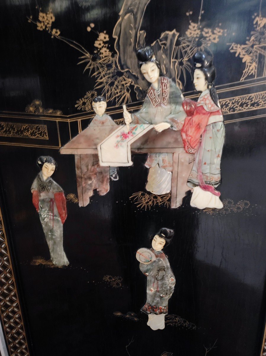 Screen In Hard Lacquered Stones, China-photo-3