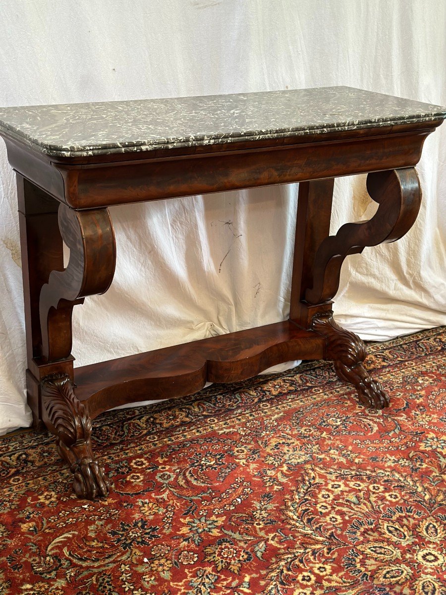 Restoration Period Mahogany Console.-photo-1