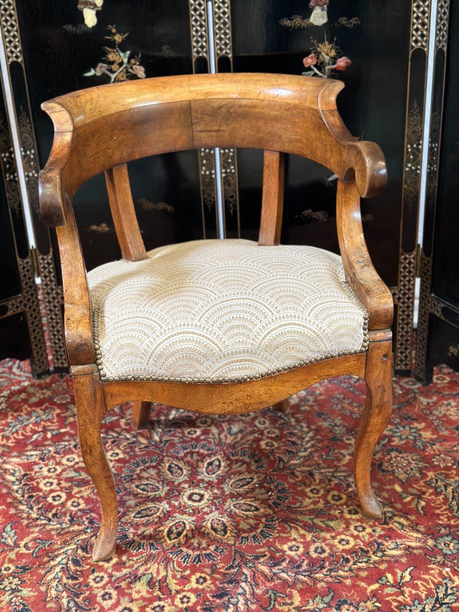 Office Armchair In Walnut XIX-photo-2