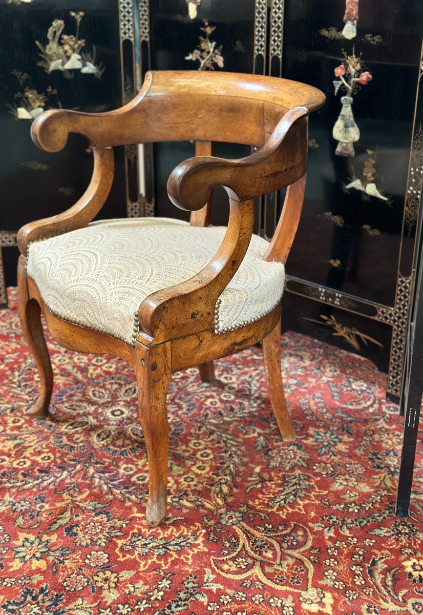 Office Armchair In Walnut XIX-photo-3