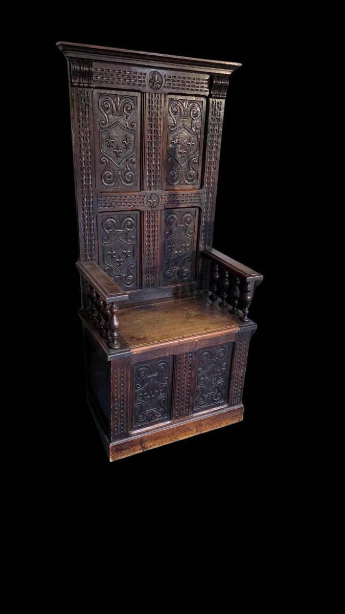 Cathedra In Oak XIX Centuries