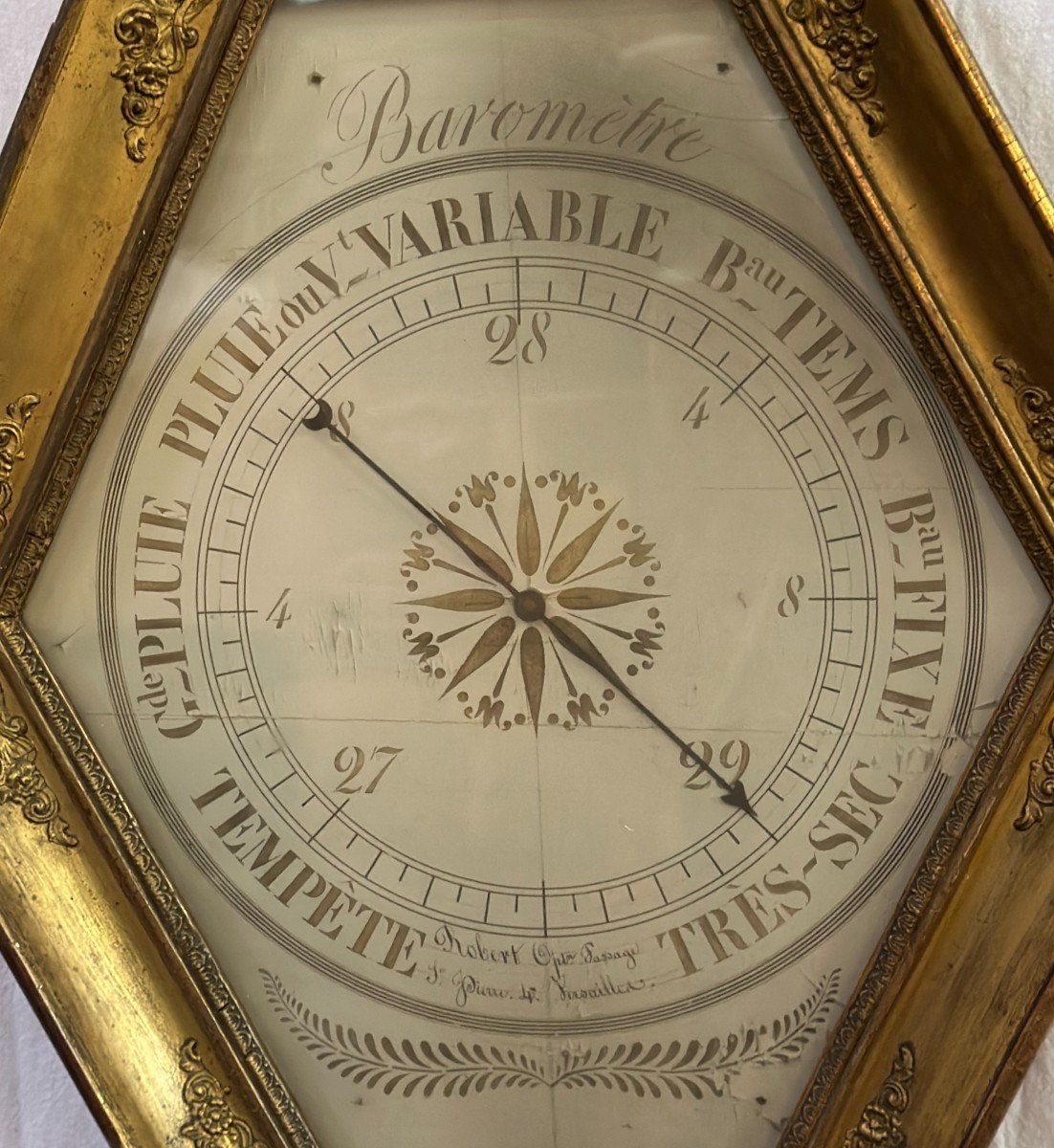 Baromètre Thermomètre époque Restauration 18 siècles -photo-2