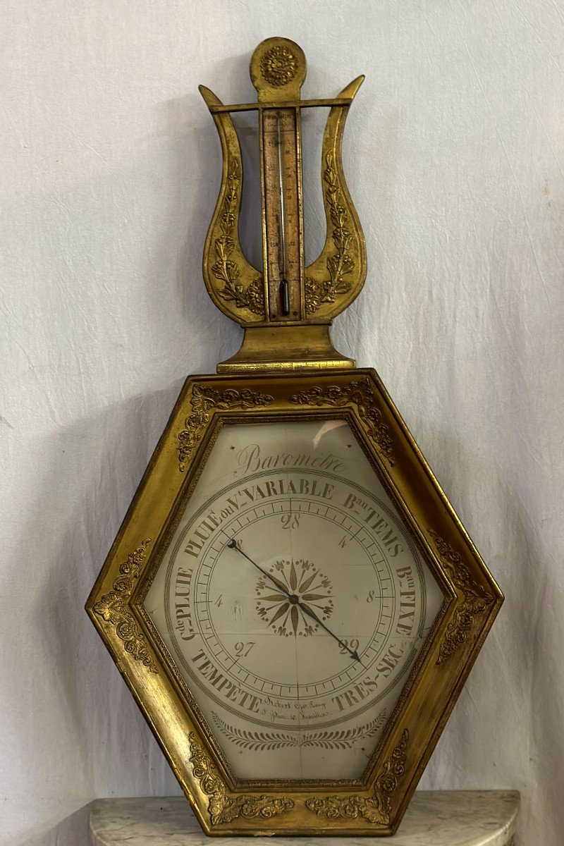 Baromètre Thermomètre époque Restauration 18 siècles 