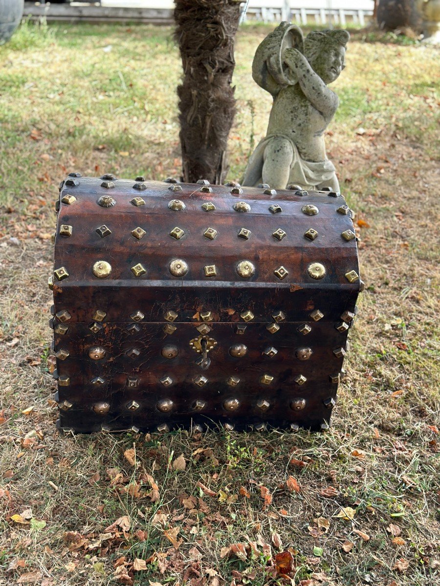 Large Leather Trunk, Spain, 17th Century
