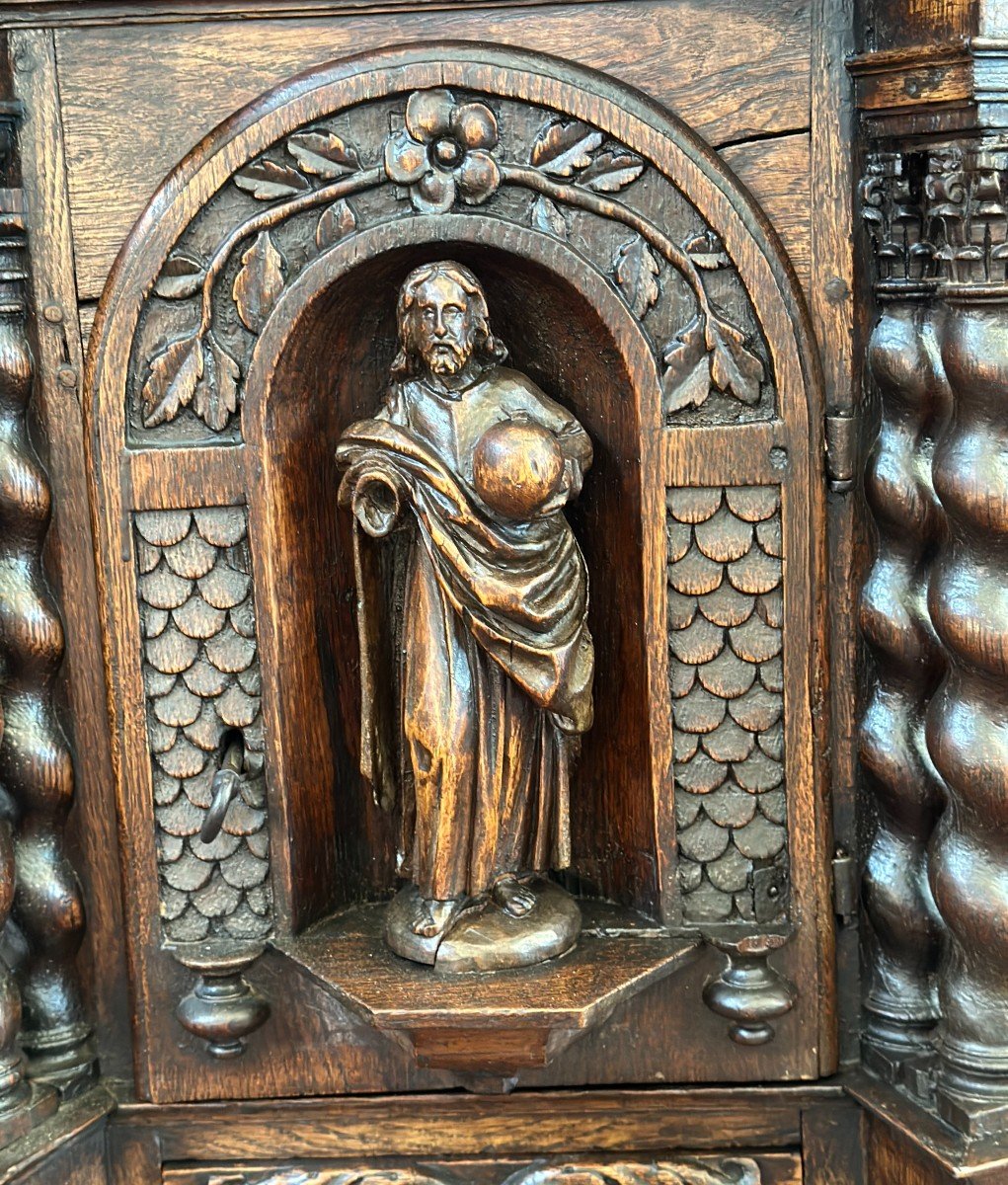 Richly Carved Credenza From The 17th  Gênes Century Italy-photo-2