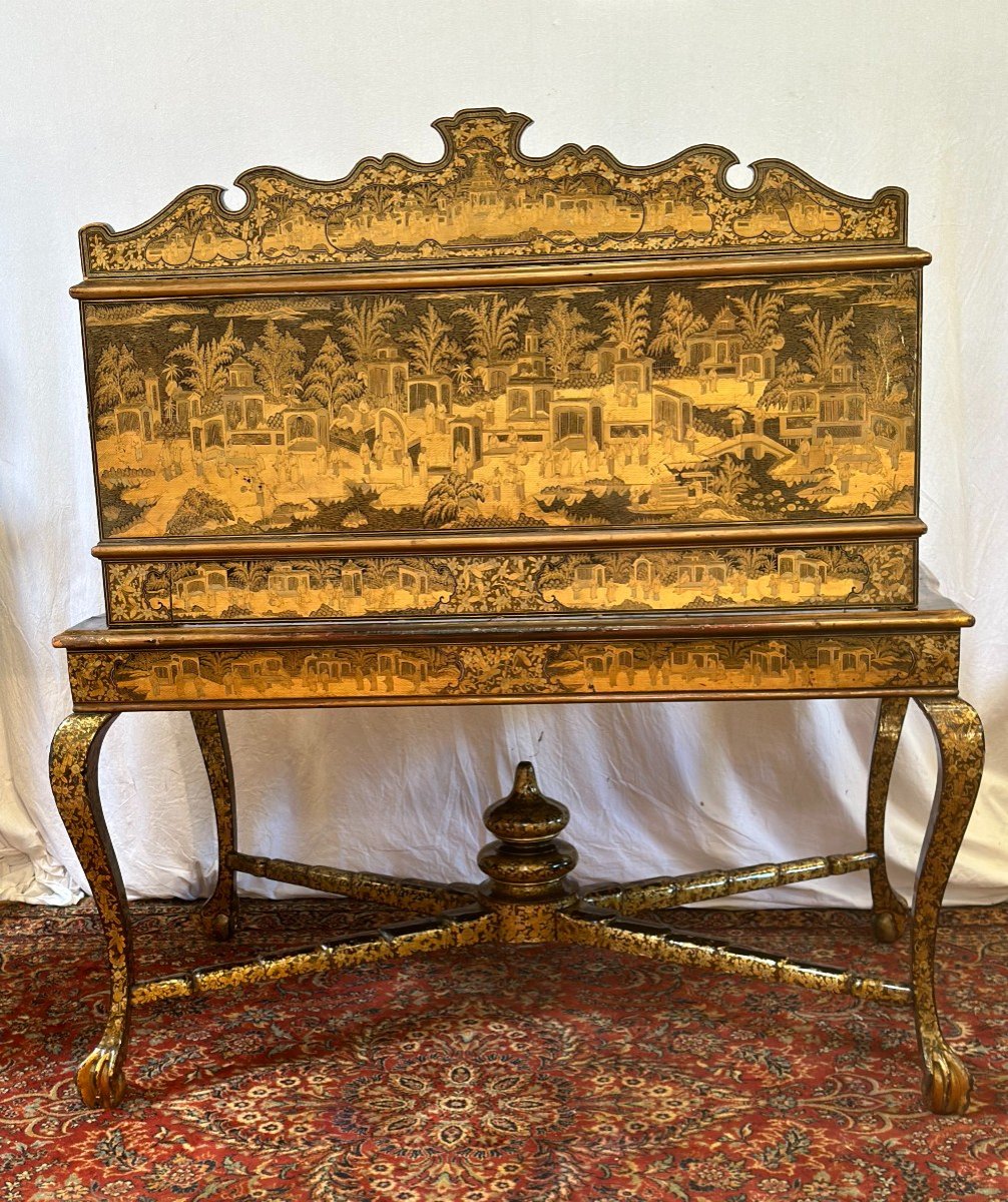 Chinese Lacquer Desk 19th Century-photo-4