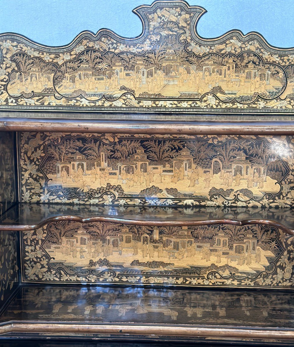 Chinese Lacquer Desk 19th Century-photo-3