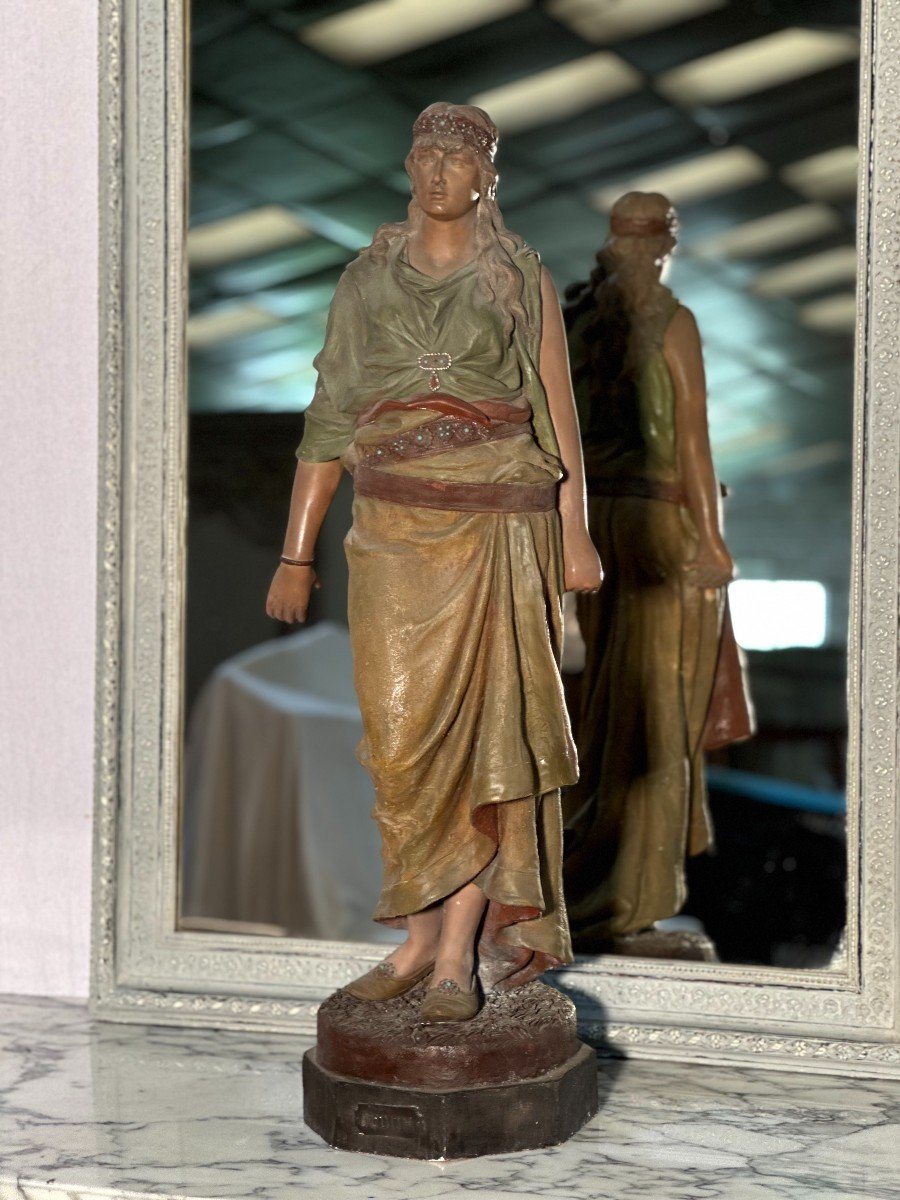Terracotta Sculpture F. Goldscheider. "judith"-photo-1