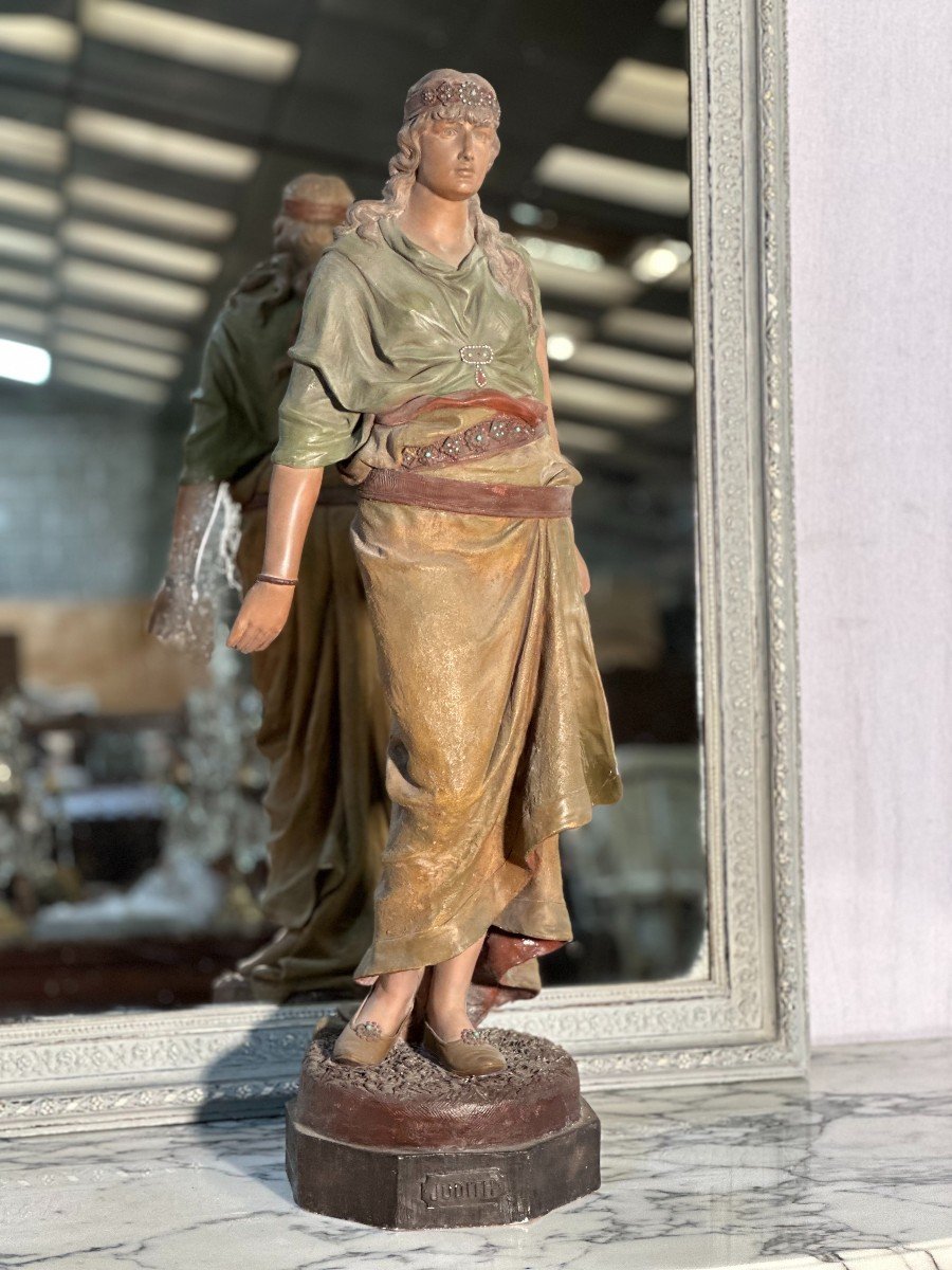 Terracotta Sculpture F. Goldscheider. "judith"-photo-3