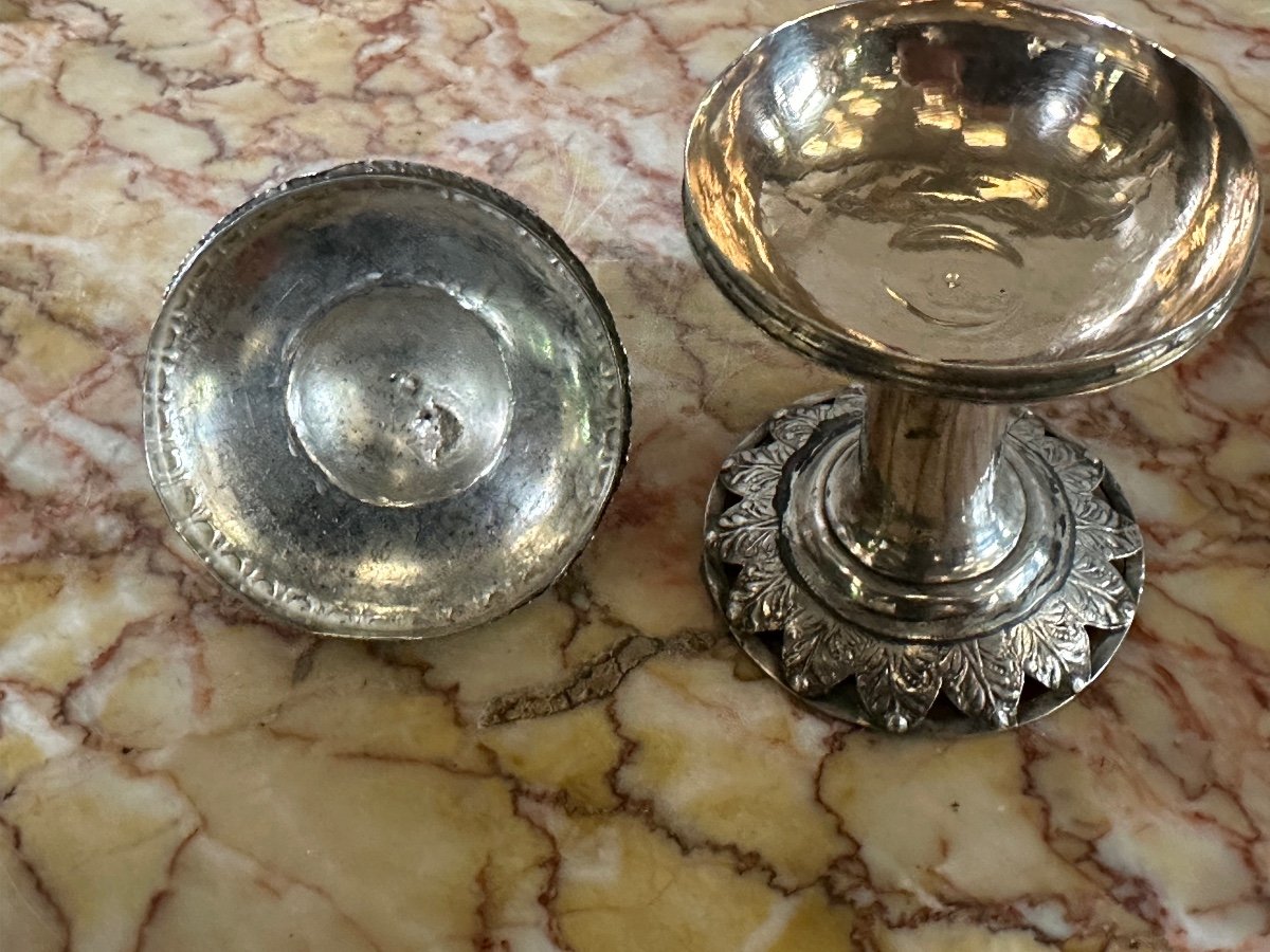  Travel Ciborium And Sick Burette In Silver 18 Century -photo-2