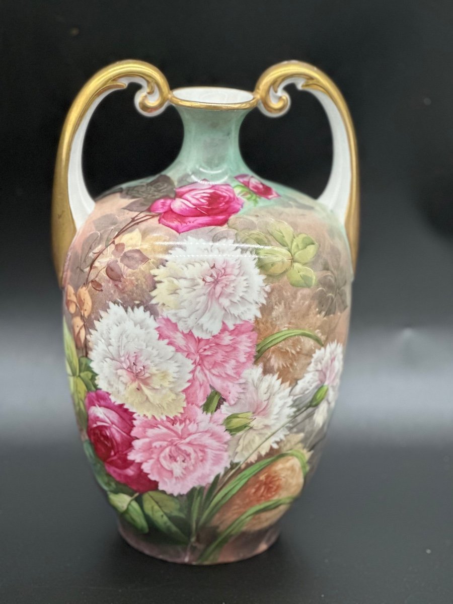 Jean Pouyat Limoges Porcelain Vase-photo-2