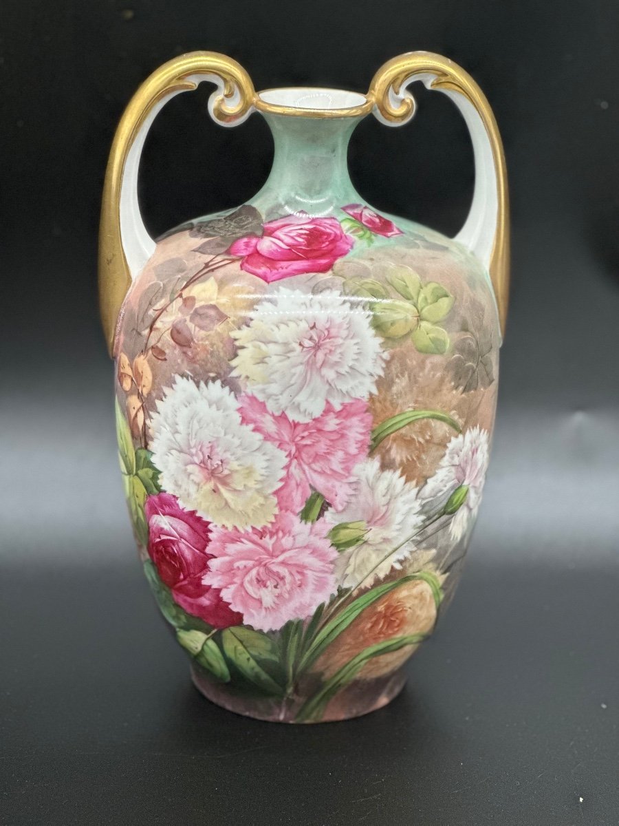 Jean Pouyat Limoges Porcelain Vase-photo-4