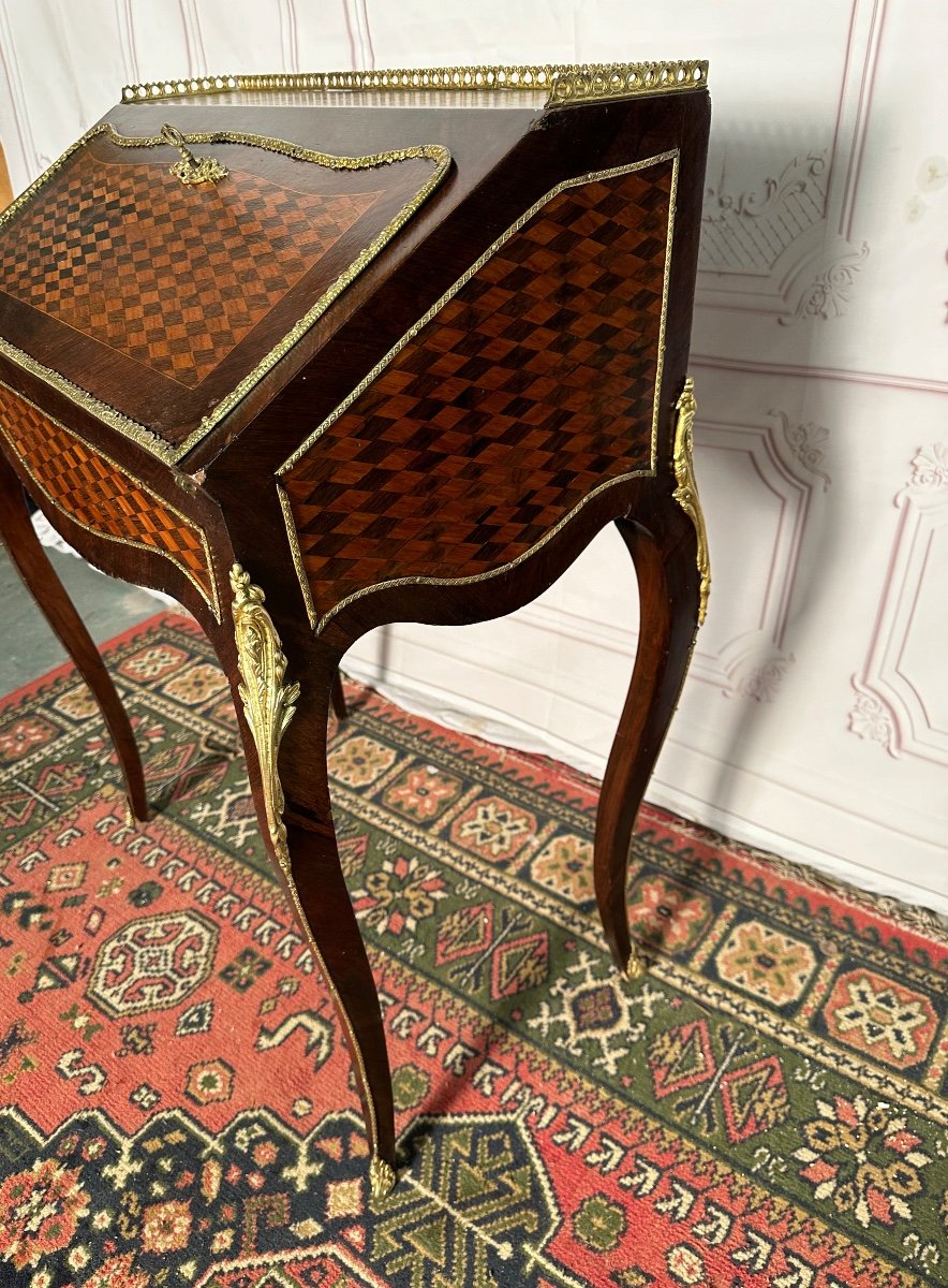 Bureau à Pente  Marqueterie XIX Siècle -photo-1