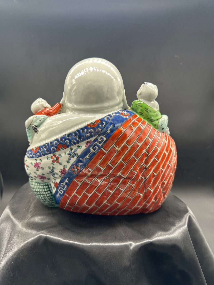 Laughing Buddha "putaï" Zhu Mao Ji Zao Porcelain China Early 20th Century-photo-3