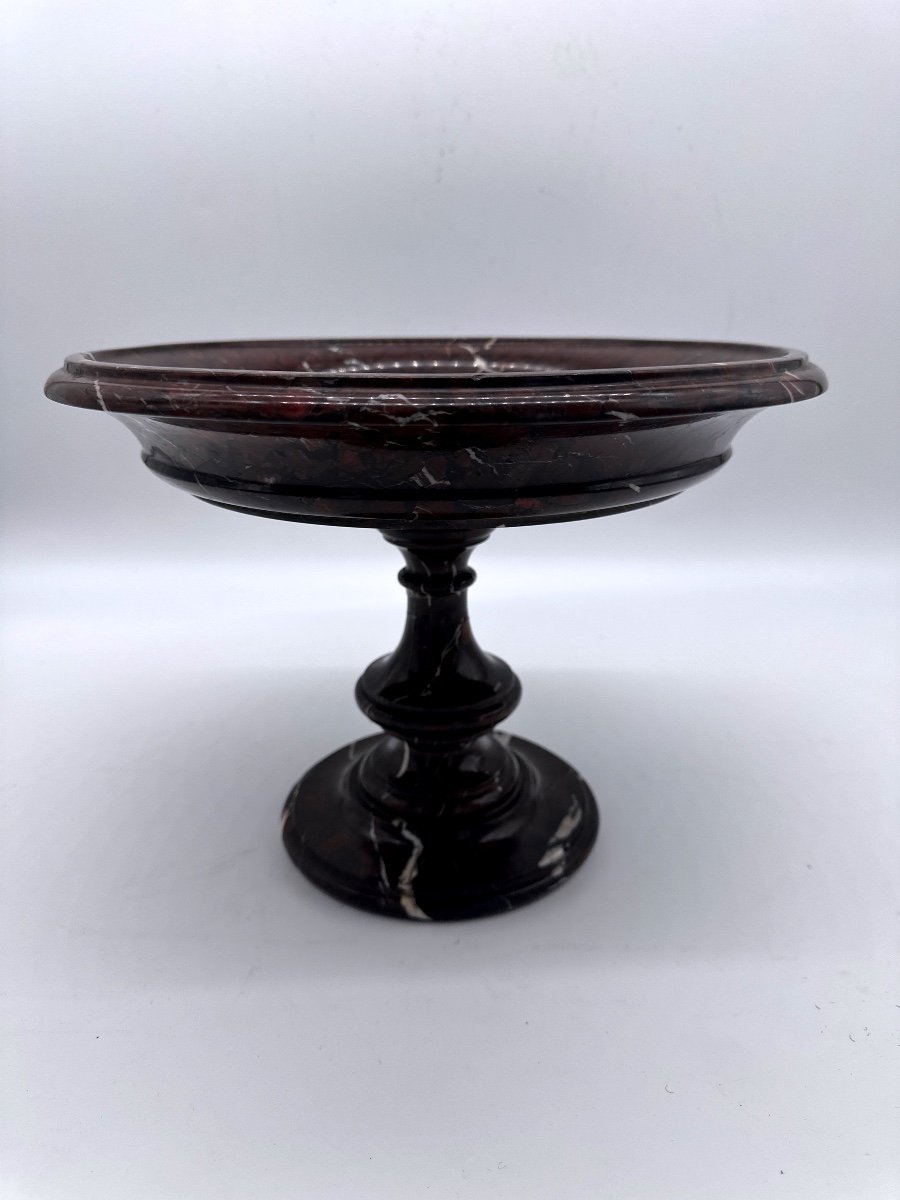 Important Red Griotte Marble Cup, Restoration Period, 19th Century-photo-5