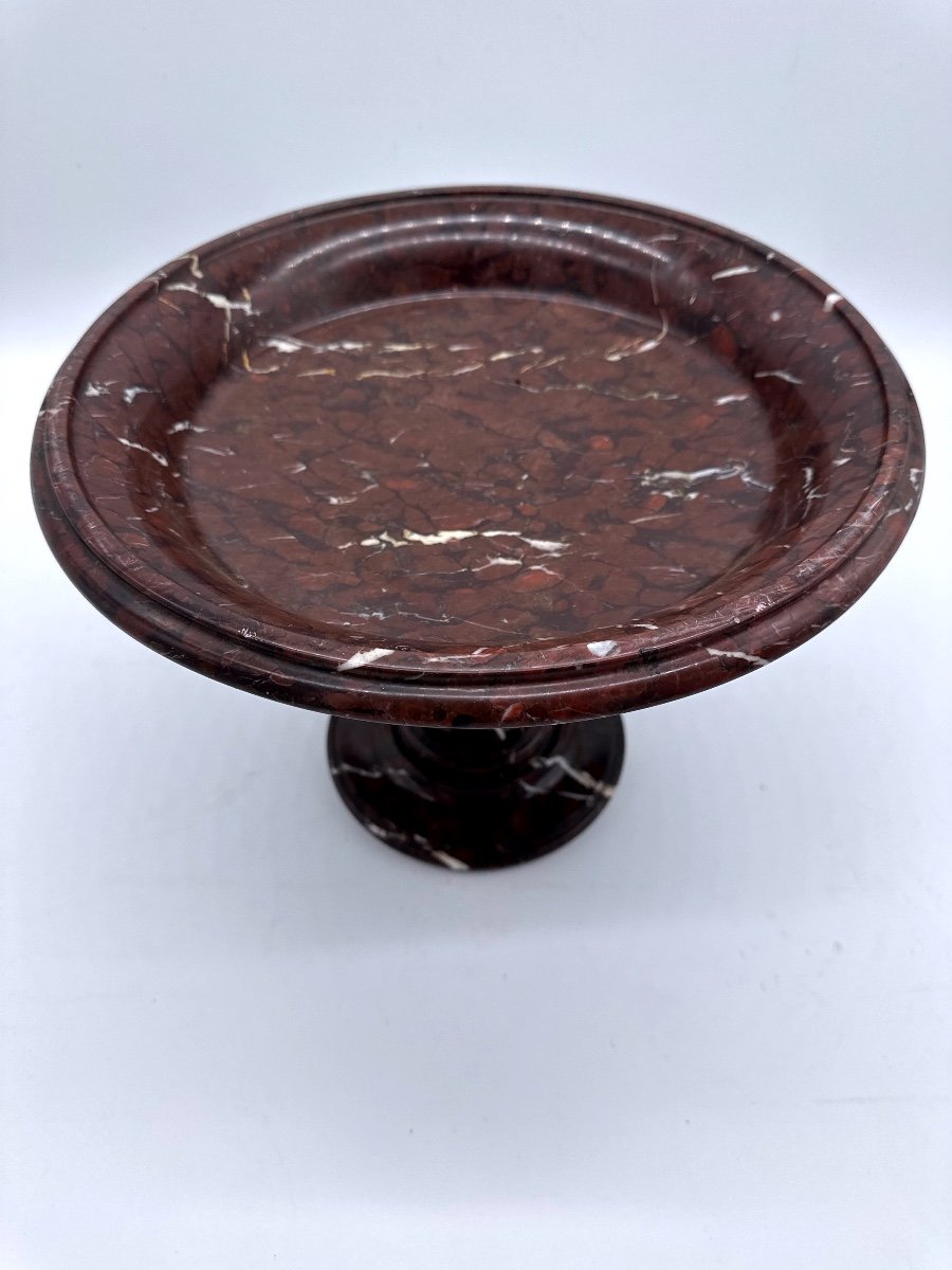 Important Red Griotte Marble Cup, Restoration Period, 19th Century-photo-7