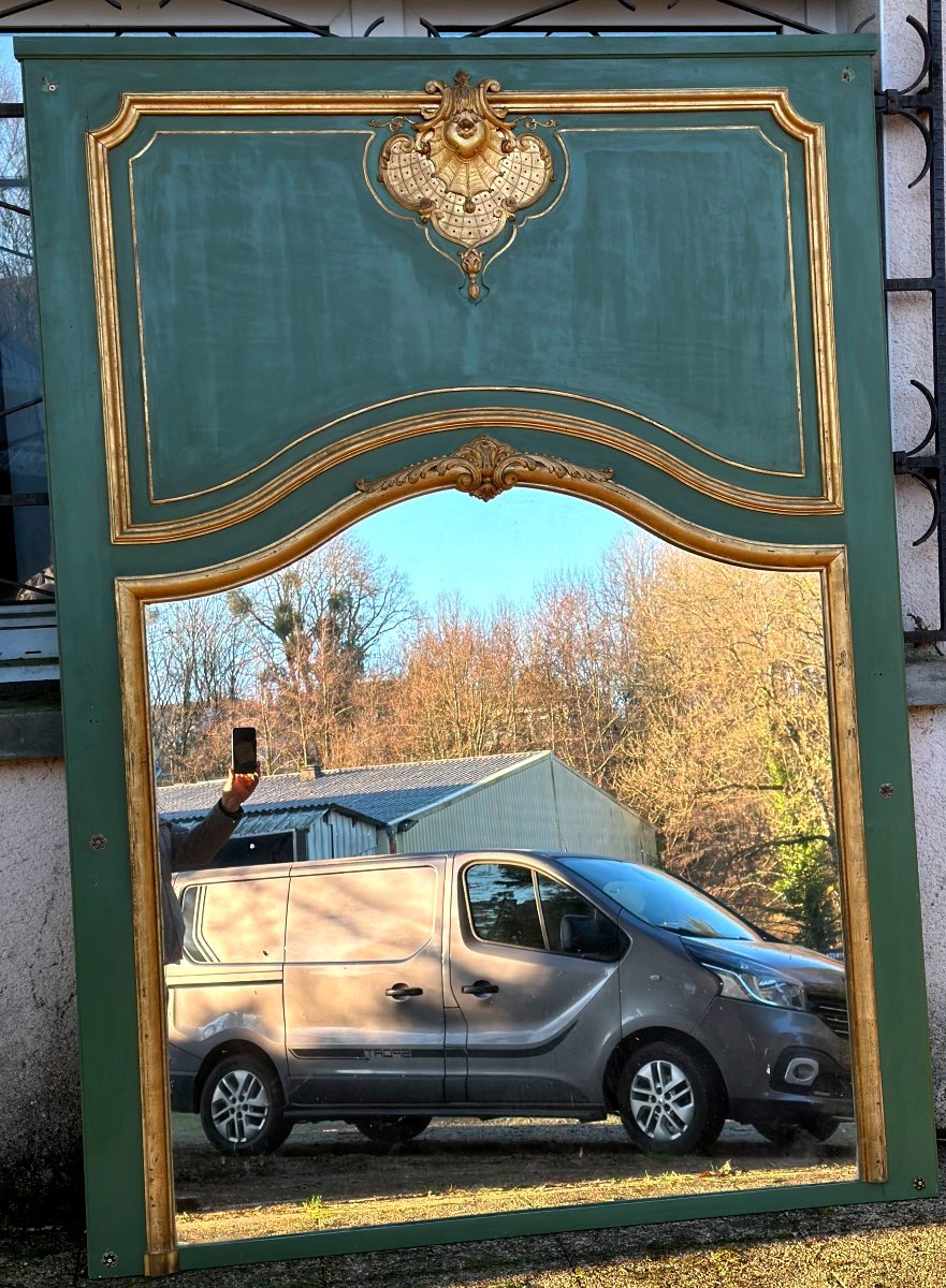 Large Wood Paneled Trumeau 