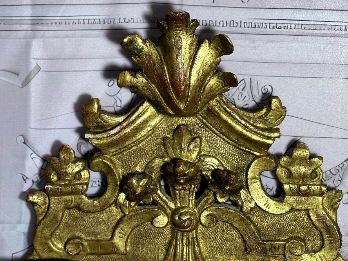 18th Century Regency Period Gilded Wood Mirror -photo-3