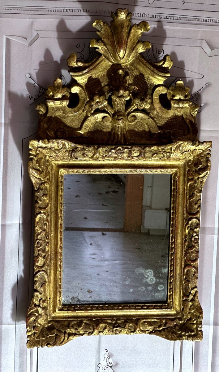 18th Century Regency Period Gilded Wood Mirror -photo-5