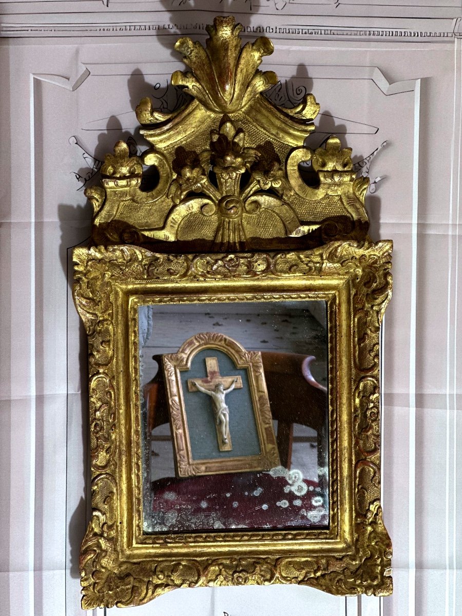 18th Century Regency Period Gilded Wood Mirror 