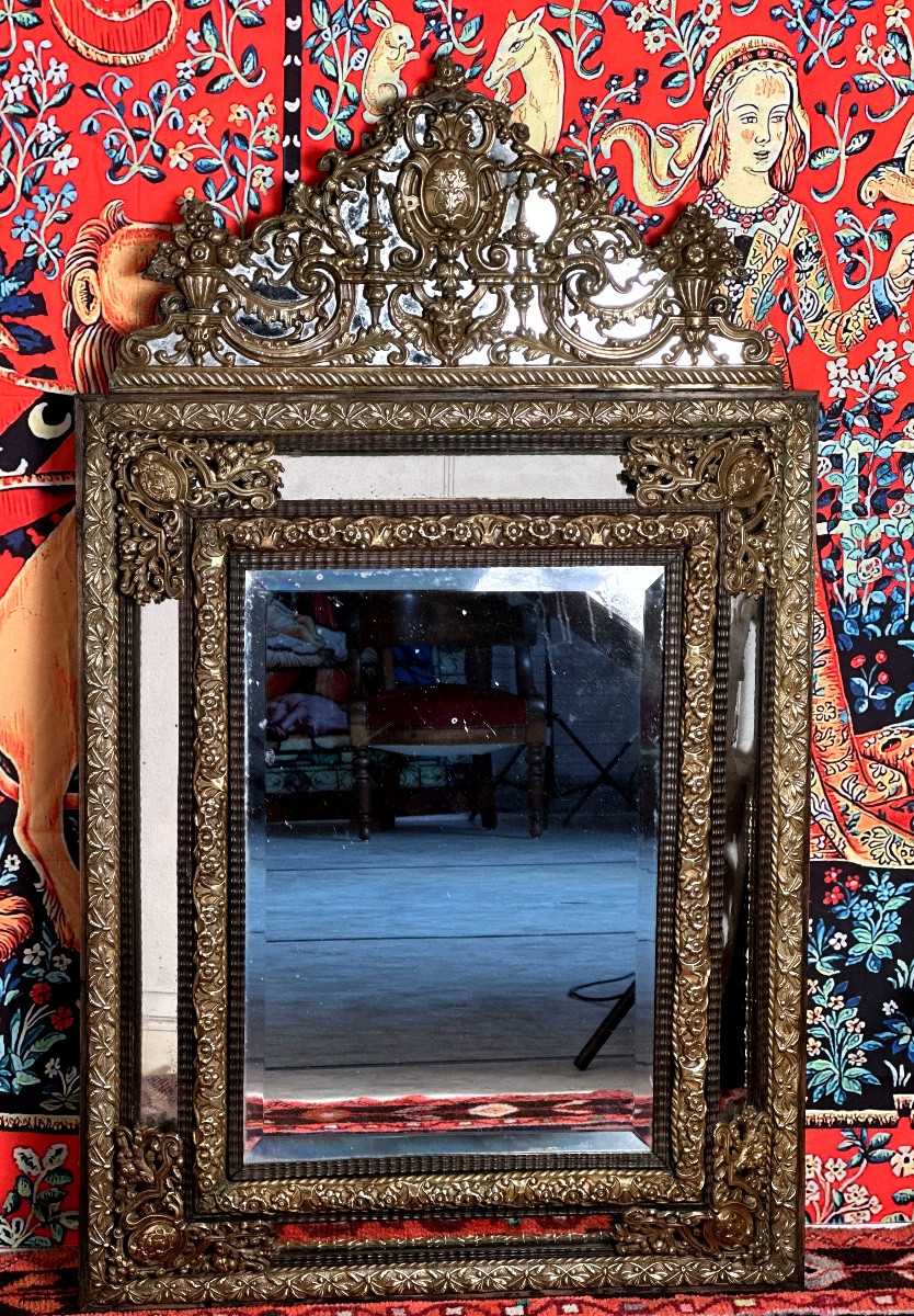 Mirror Parcloses Style XIII Period XIX Century-photo-2