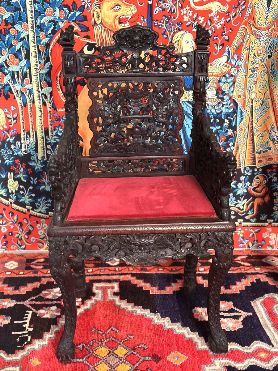 fauteuil et chaise  Indochine 19 Siècles-photo-3