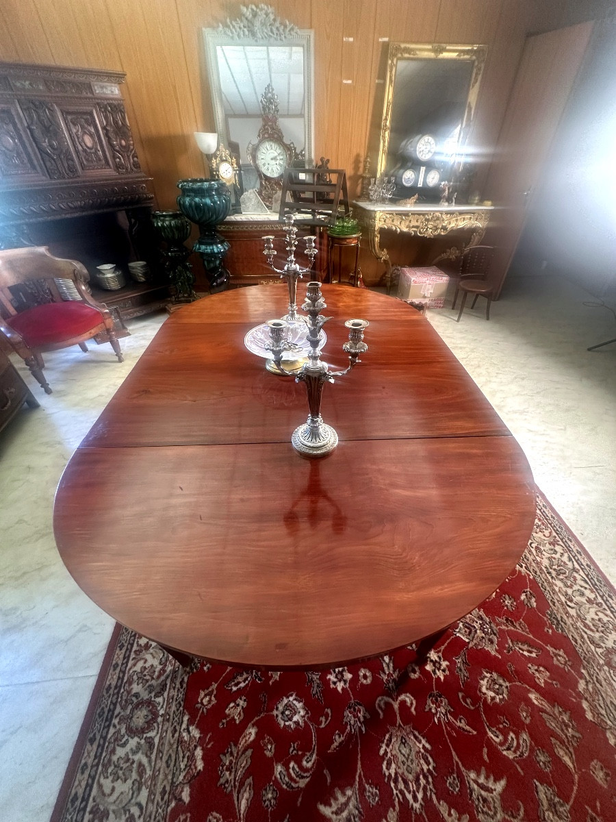 Louis XVI Style Mahogany Extending Table-photo-2
