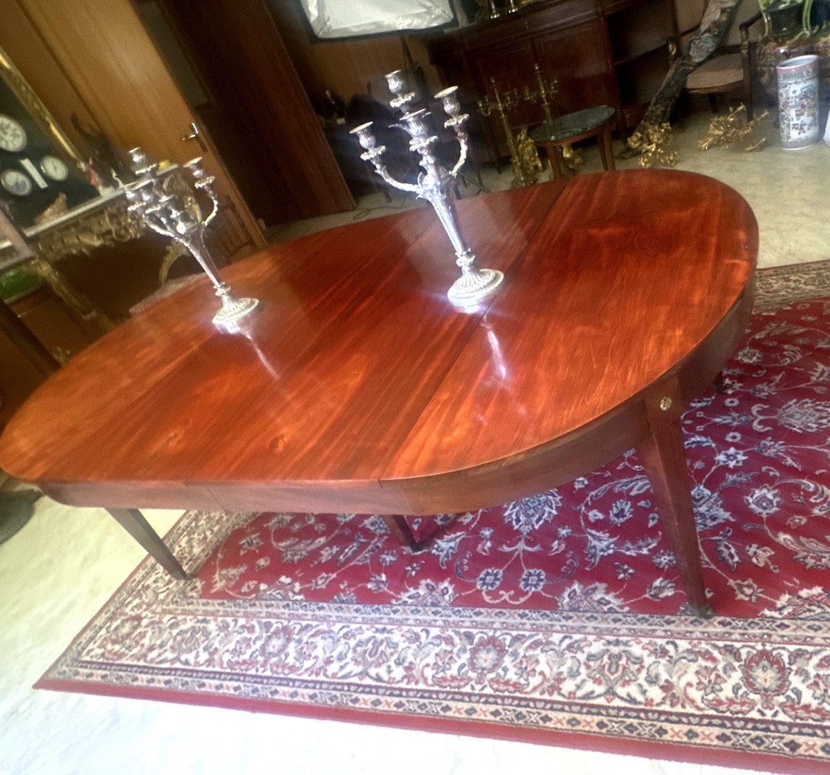 Louis XVI Style Mahogany Extending Table-photo-2
