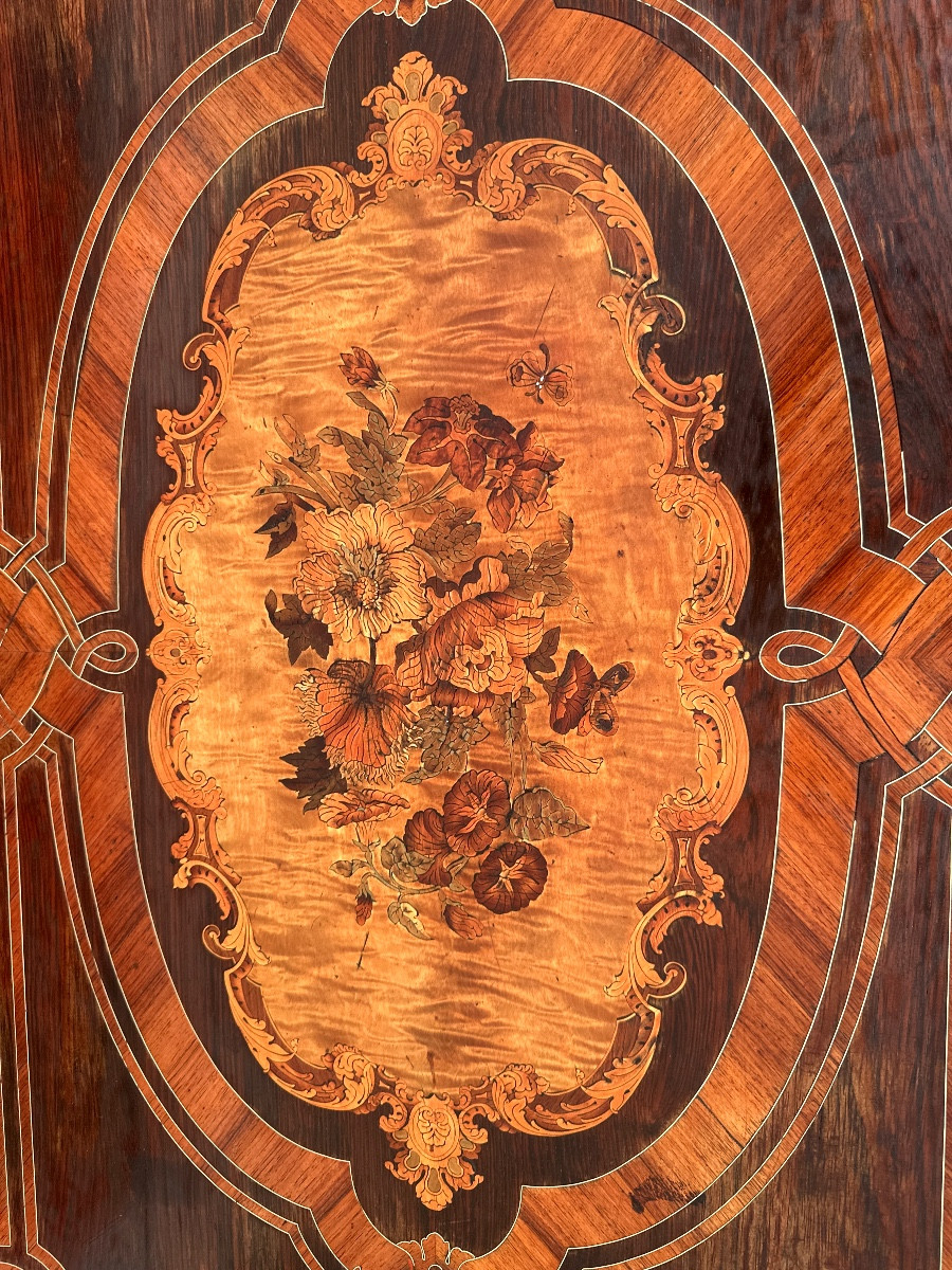  Center Table, 19th Century Period, Marquetry-photo-5
