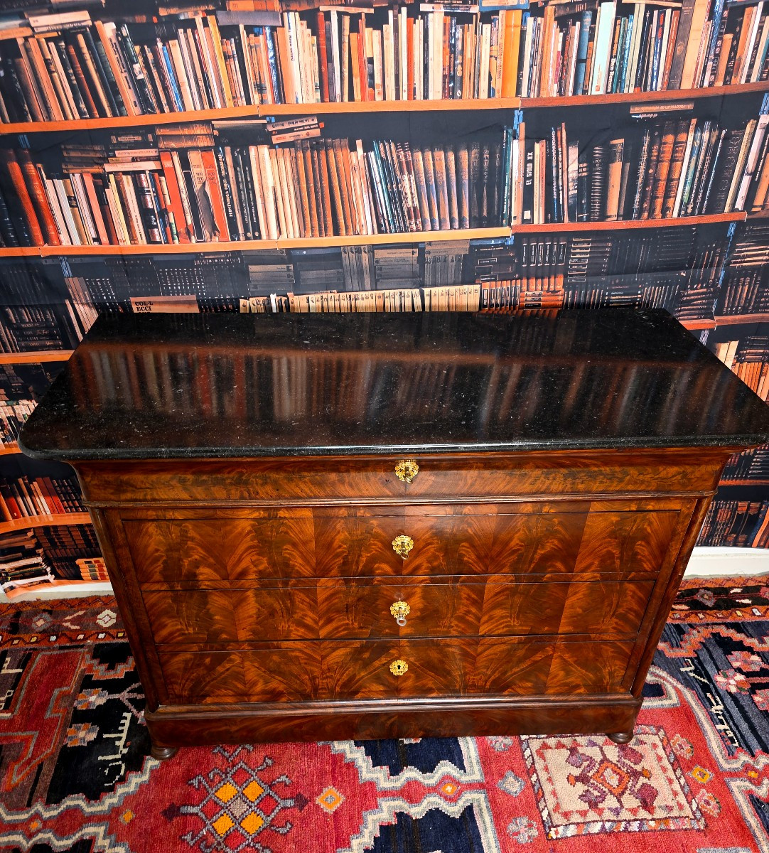 19th Century Mahogany Chest Of Drawers -photo-3