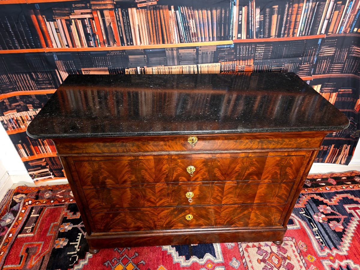 19th Century Mahogany Chest Of Drawers -photo-4
